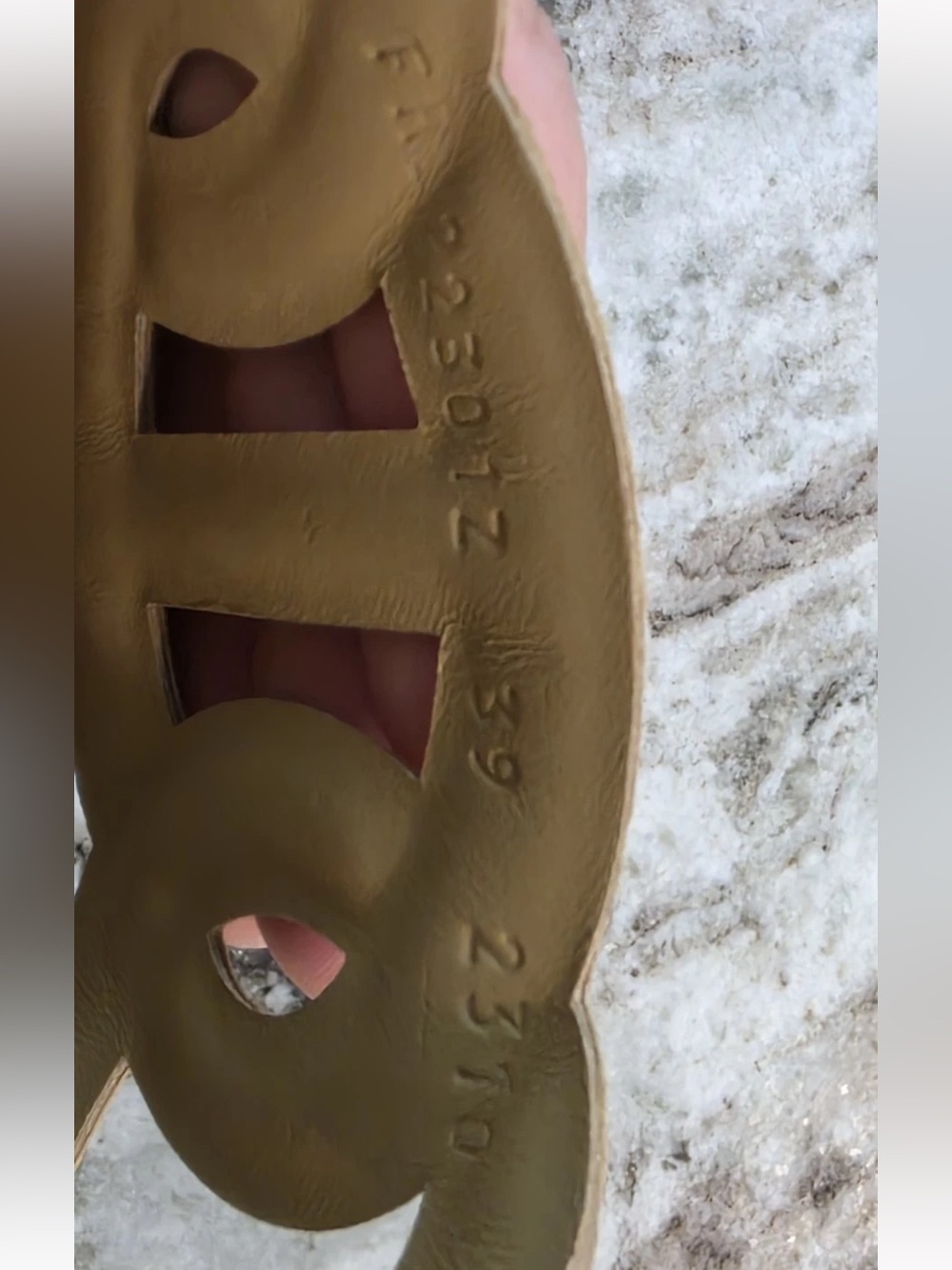 Hermès Tan Suede Extra Chain-Style Slide Sandals 39 - Picture 8 of 9